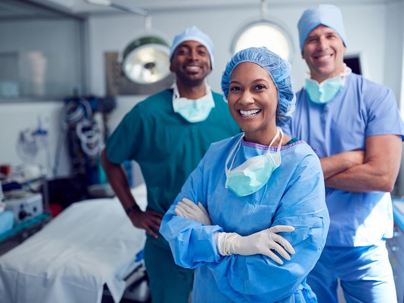 Nurses in a hospital room