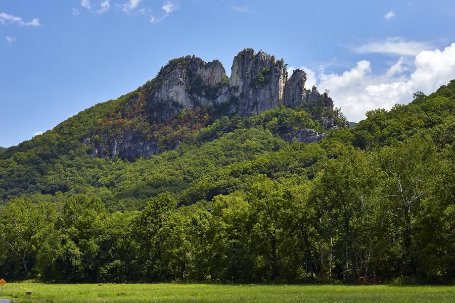 ground view of seneca rocks