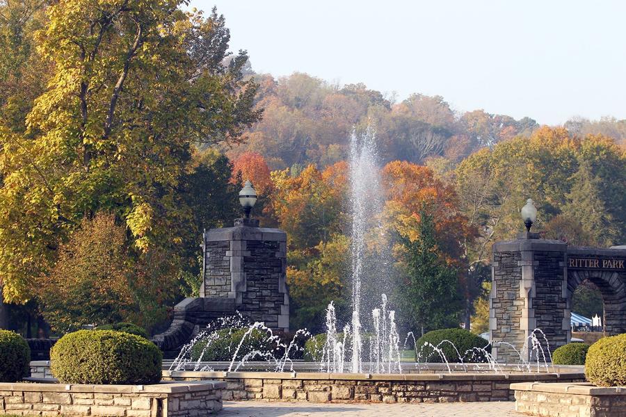 fountain in ritter park