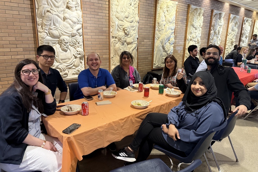 Internal Medicine residents eating lunch