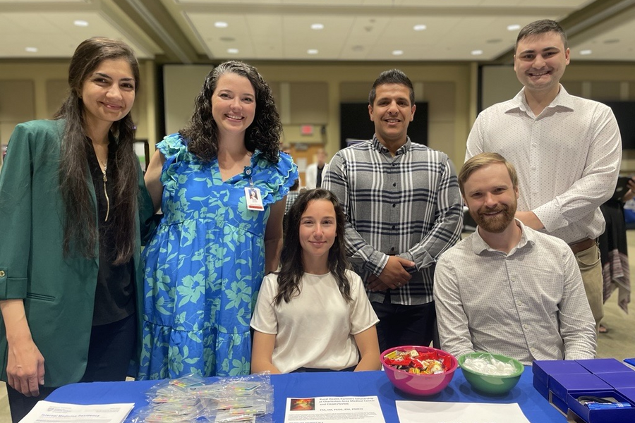 Internal Medicine faculty, staff and residents promoting program