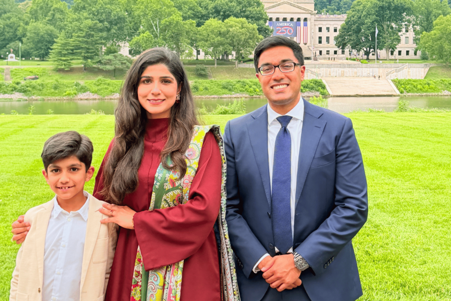 Graduation celebration photo