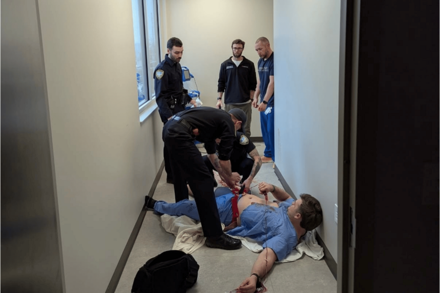 Emergency Medical Services fellow and Emergency Medicine residents participated in tactical training and an active assailant exercise conducted by the CAMC Institute for Academic Medicine in collaboration with law enforcement.
