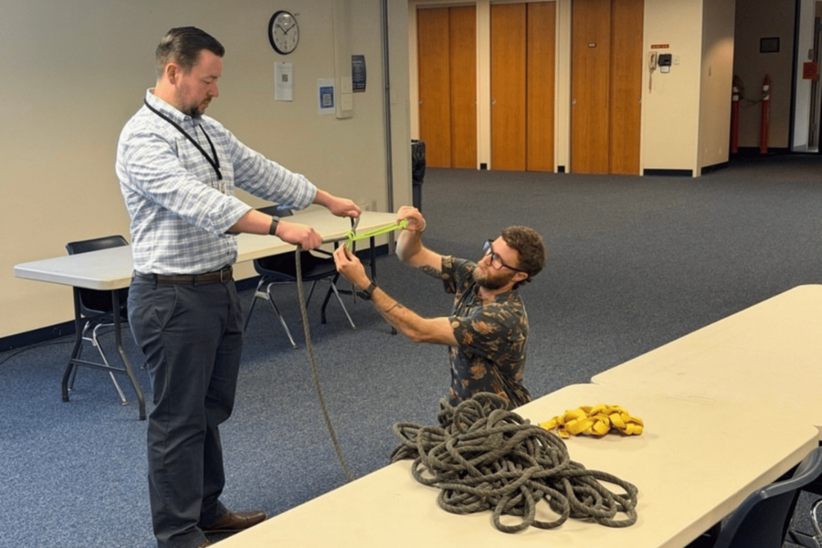 Fellow Austin Bennett, DO, FAWM, delivered a lecture to our Emergency Medicine residents on avalanche rescue and knot tying used for wilderness medicine.