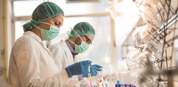 Photo of researchers in lab