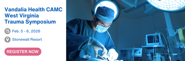 Register for the Vandalia Health CAMC West Virginia Trauma Symposium, happening Feb. 5 - 6, 2026, at Stonewall Resort.