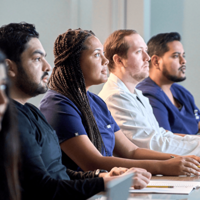 Residents together at table